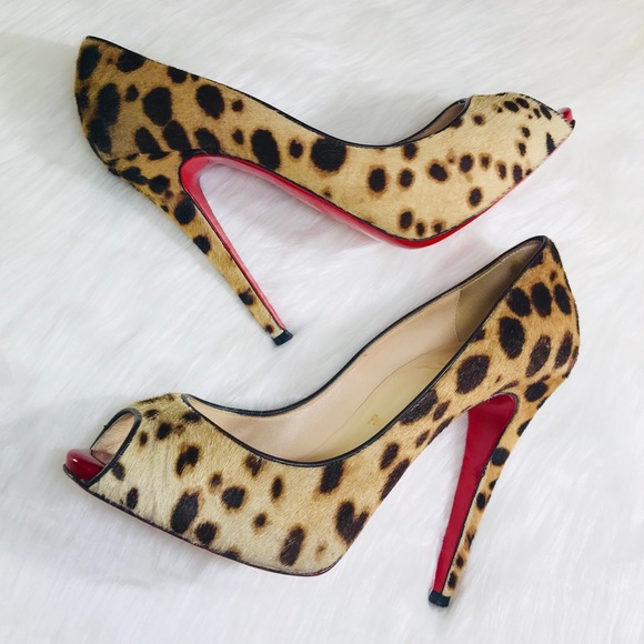 Christian Louboutin Shoes - Christian Louboutin Cheetah Print Fur Pumps!